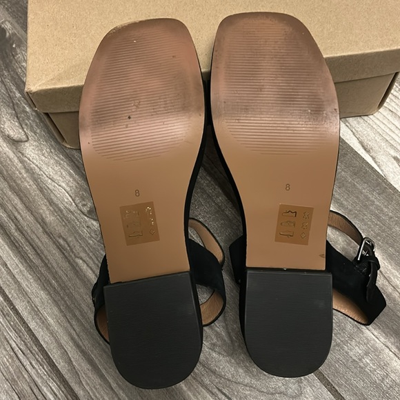 Madewell Lina Platform Sandals - True Black Suede - Picture 14 of 15